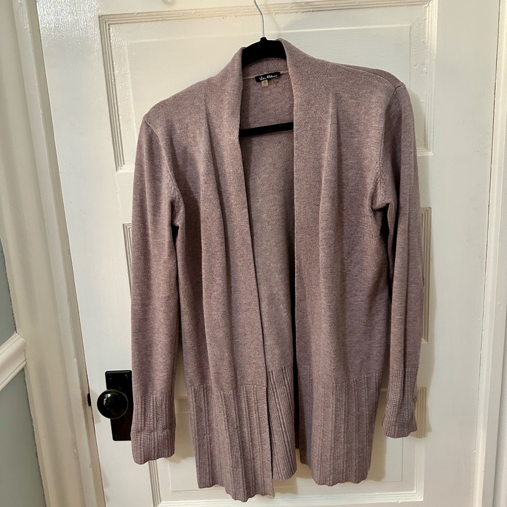 Elegant Mauve Open Front Cardigan